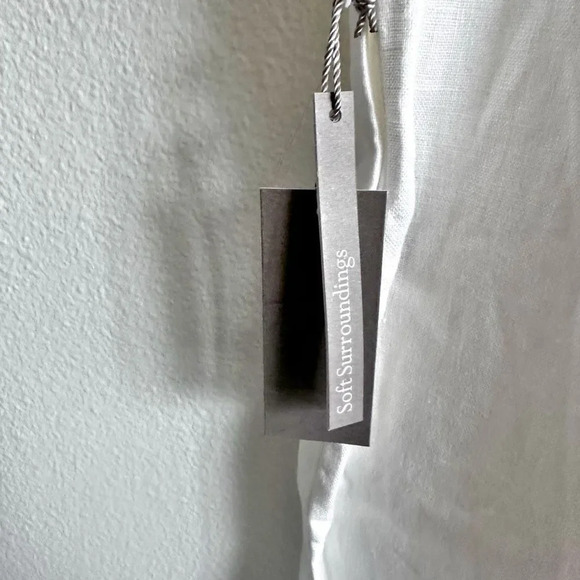 SOFT SURROUNDINGS | NWT White Cropped Wide Leg Pants 100% Linen | Size 14 Petite - Picture 7 of 10